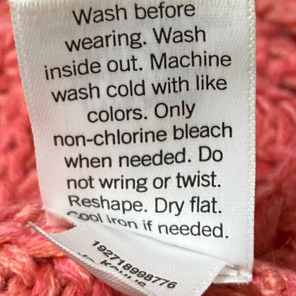 SO, long sleeve, coral, super soft, chunky sweater, size XL - Picture 9 of 9